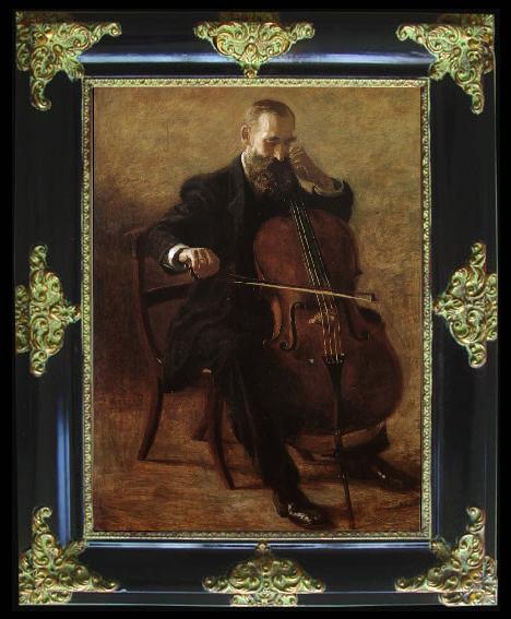 framed  Thomas Eakins Play the Cello, Ta119